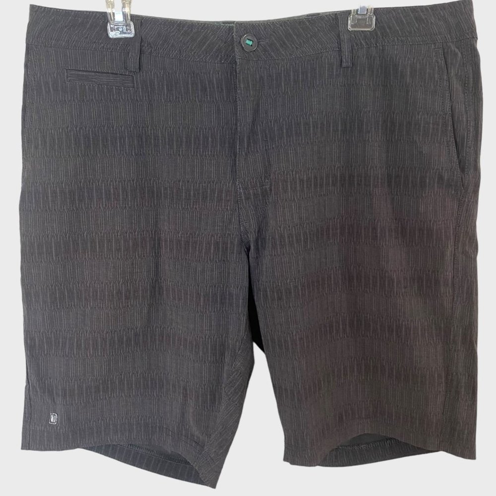 Linksoul Solid Boardwalker Hybrid Golf Short Mens 38 Gray Athletic 4-Way Stretch